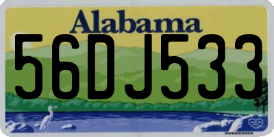 AL license plate 56DJ533