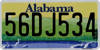 AL license plate 56DJ534