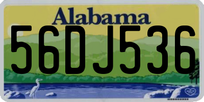 AL license plate 56DJ536