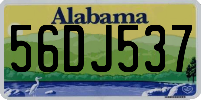 AL license plate 56DJ537
