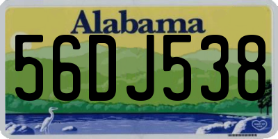 AL license plate 56DJ538