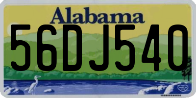 AL license plate 56DJ540