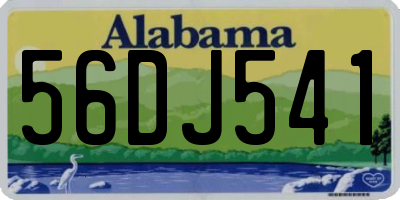 AL license plate 56DJ541