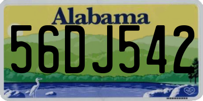 AL license plate 56DJ542