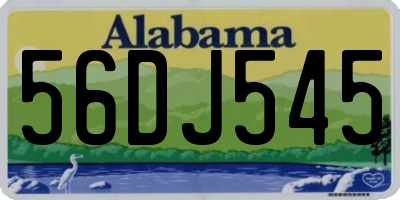AL license plate 56DJ545