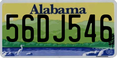 AL license plate 56DJ546