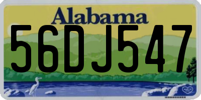 AL license plate 56DJ547