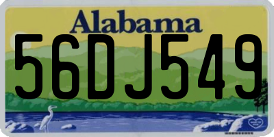 AL license plate 56DJ549