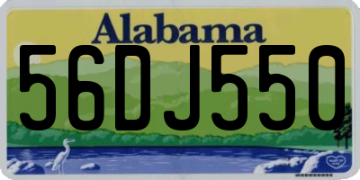 AL license plate 56DJ550
