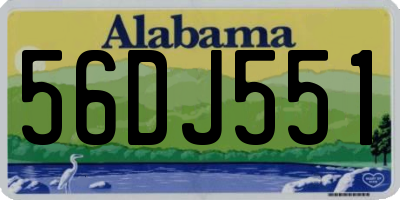 AL license plate 56DJ551