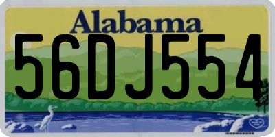 AL license plate 56DJ554