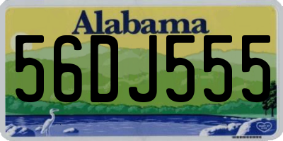 AL license plate 56DJ555