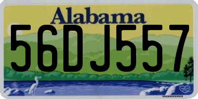 AL license plate 56DJ557