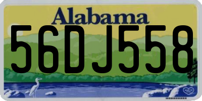 AL license plate 56DJ558