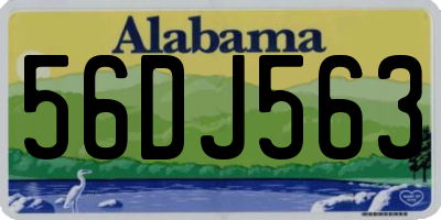 AL license plate 56DJ563