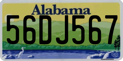 AL license plate 56DJ567