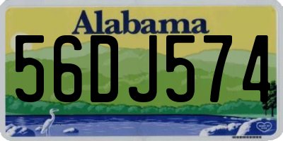 AL license plate 56DJ574