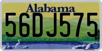 AL license plate 56DJ575