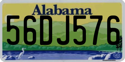 AL license plate 56DJ576