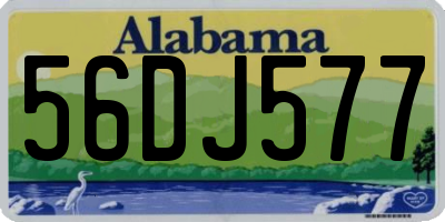 AL license plate 56DJ577