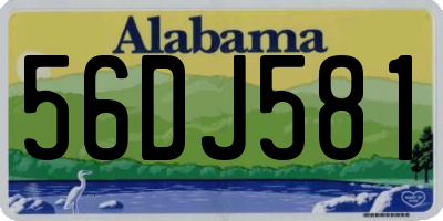 AL license plate 56DJ581