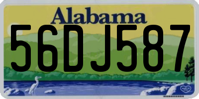 AL license plate 56DJ587
