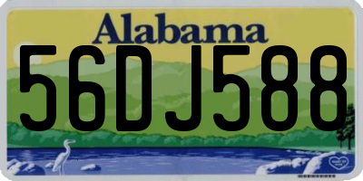 AL license plate 56DJ588