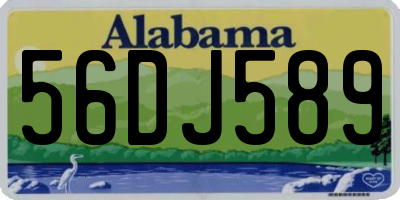 AL license plate 56DJ589