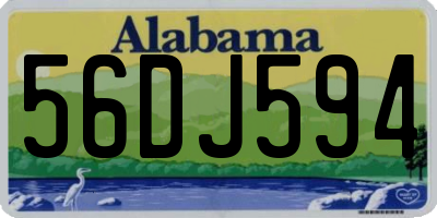 AL license plate 56DJ594