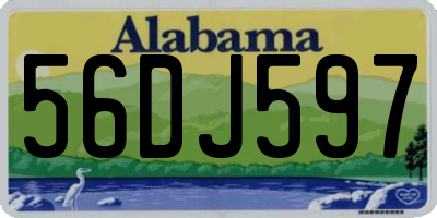 AL license plate 56DJ597