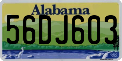 AL license plate 56DJ603