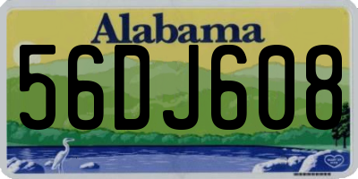 AL license plate 56DJ608