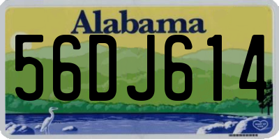 AL license plate 56DJ614