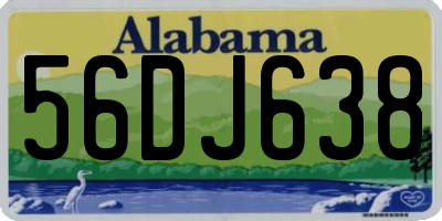 AL license plate 56DJ638