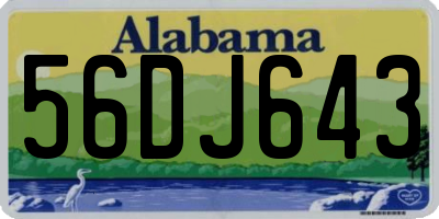 AL license plate 56DJ643