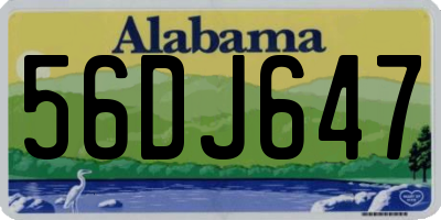 AL license plate 56DJ647