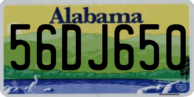 AL license plate 56DJ650