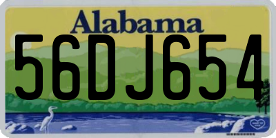 AL license plate 56DJ654