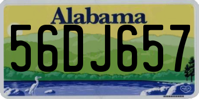 AL license plate 56DJ657