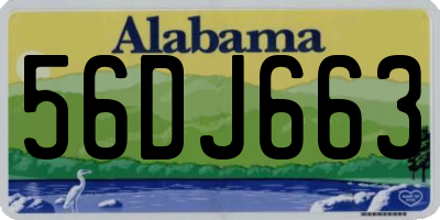 AL license plate 56DJ663