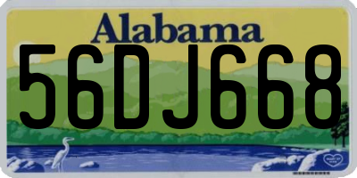 AL license plate 56DJ668