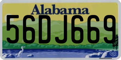 AL license plate 56DJ669