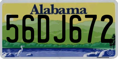AL license plate 56DJ672