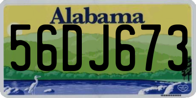 AL license plate 56DJ673