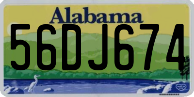 AL license plate 56DJ674