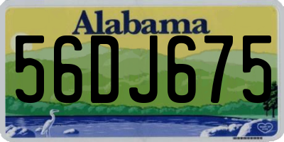 AL license plate 56DJ675