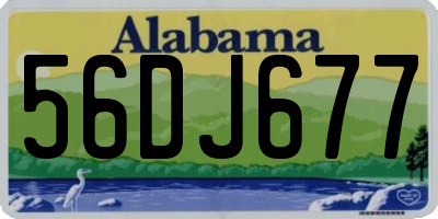 AL license plate 56DJ677