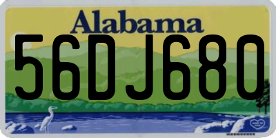 AL license plate 56DJ680