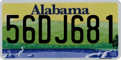 AL license plate 56DJ681