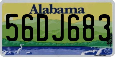 AL license plate 56DJ683